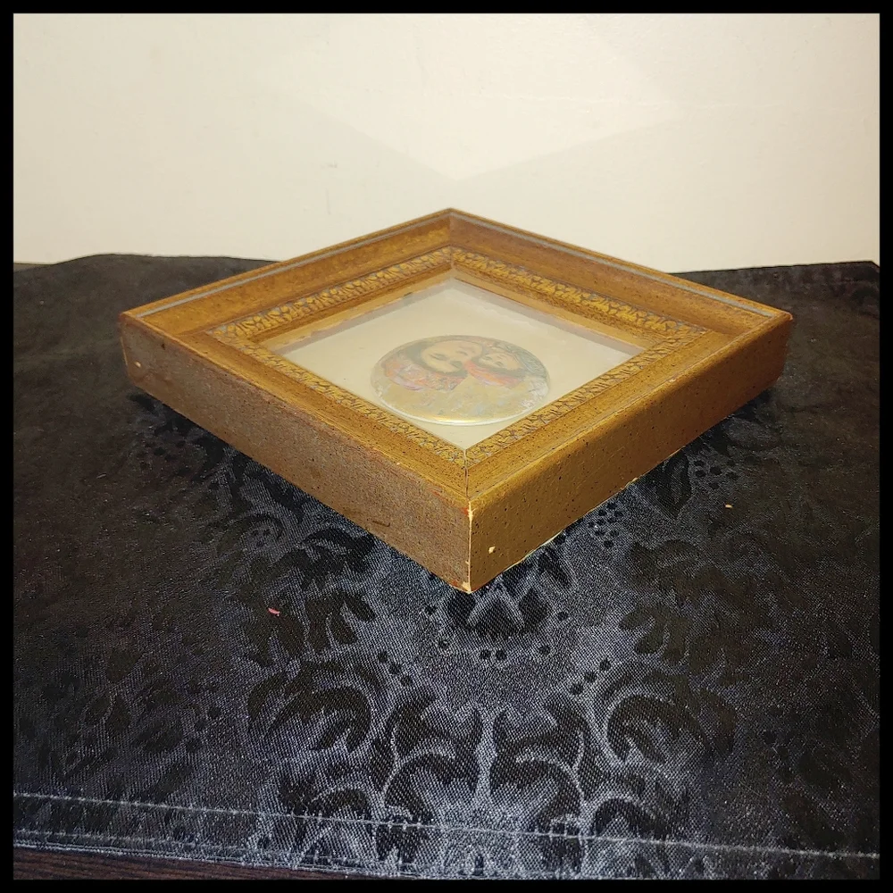 Edna Hibel Framed Porcelain Plaque *please read*